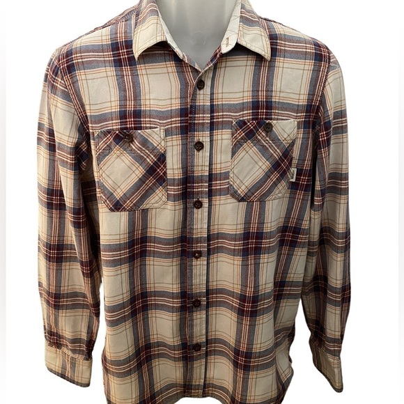 VANS Skate Plaid Long Sleeve Button Down Shirt Men S Small - Picture 1 of 5